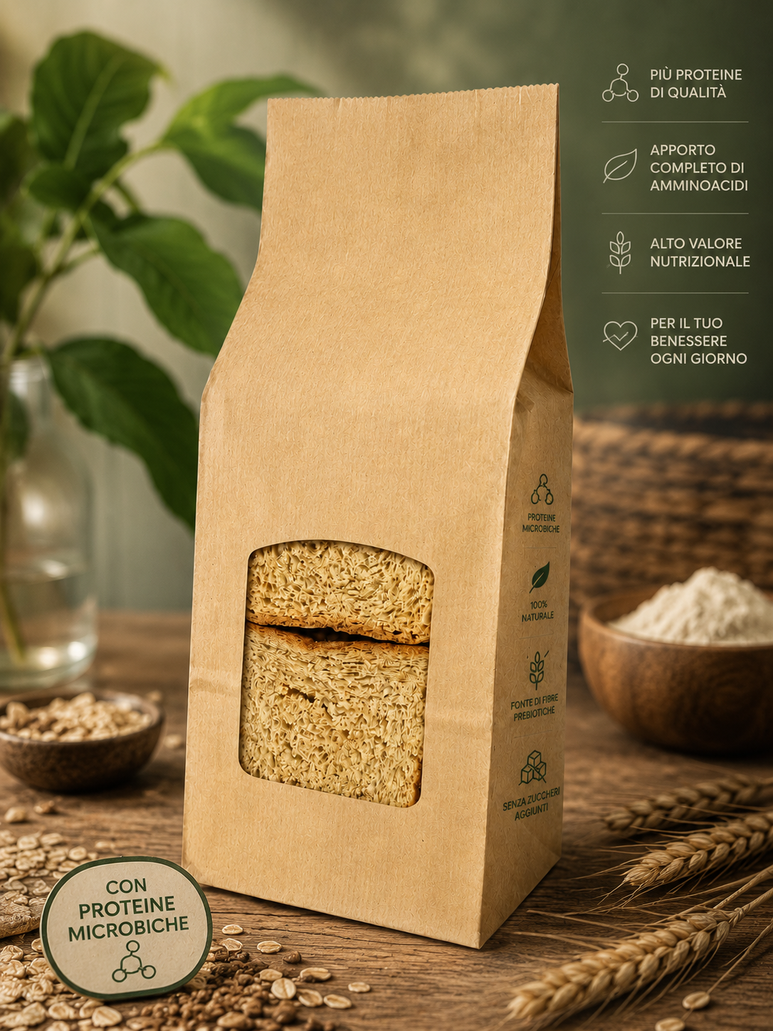 NutriCrock Fette Biscottate PROTEICA - Linea Nutraceutica Funzionale da Forno - immagine 3