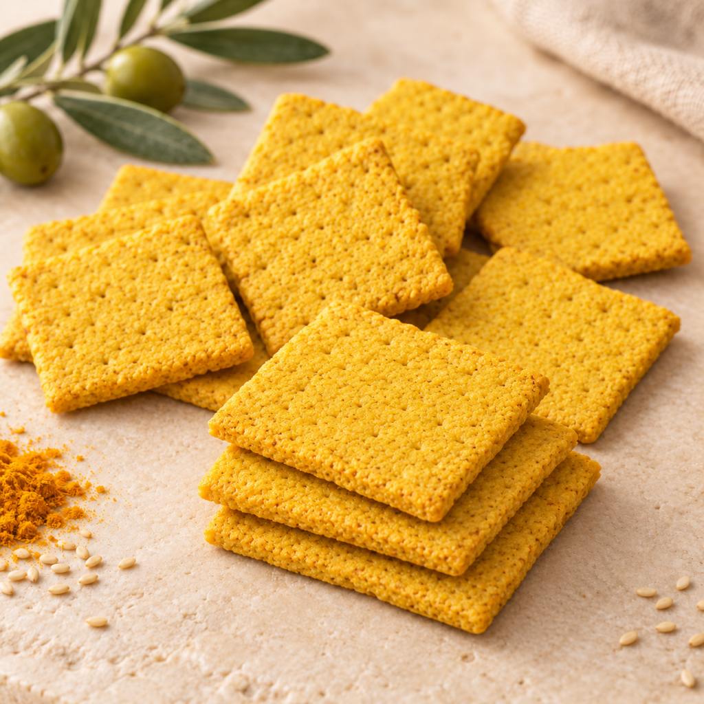 rackers artigianali proteici NutriCrack low carb alla curcuma e sesamo