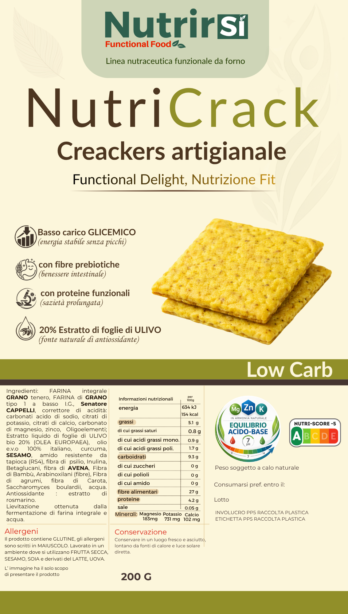 NutriCrack - Creackers artigianali NutrirSì 200g - immagine 2