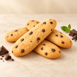 Biscotti Fibrotti NutrirSì senza farine con gocce di cioccolato fondente